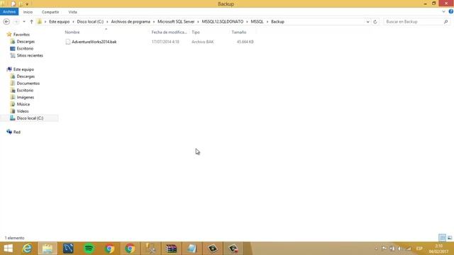 Restaurar AdventureWorks 2014 en SQL Server 2014 Express смотреть онлайн