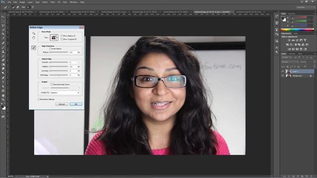 Photoshop Training - How to use Quick Select and Refine Edge to extract a subject смотреть онлайн