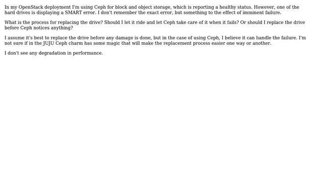 Ceph drive failure and replacement procedure смотреть онлайн