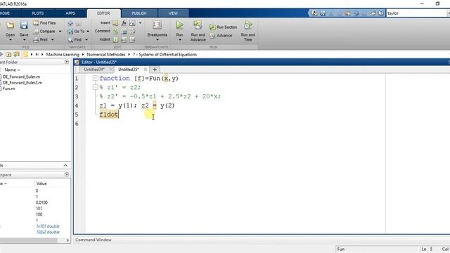 8.2| Backward Euler Method Solving System of Differential Equations Using MATLAB смотреть онлайн