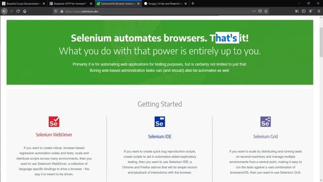 BeautifulSoup, Scrapy, Selenium, les différences, avantages et inconveignants смотреть онлайн