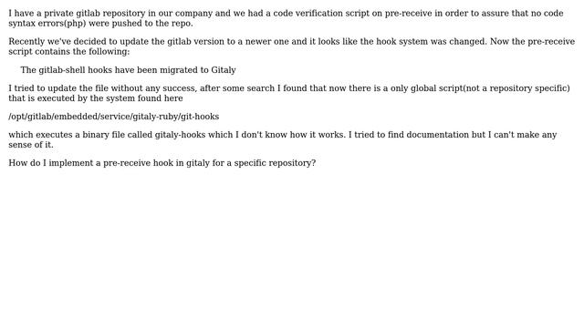 DevOps & SysAdmins: Add server side repository specific hook to gitlab with gitaly смотреть онлайн