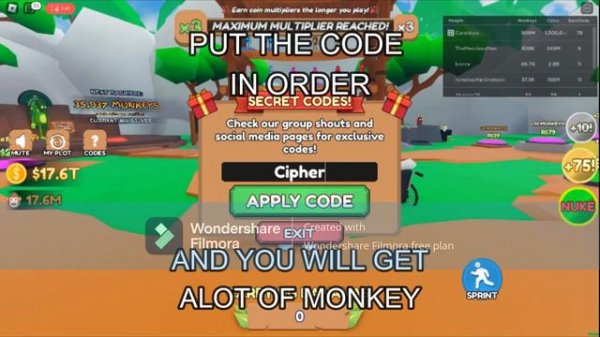 ALL NEW CODES IN MONKEY TYCOON OP