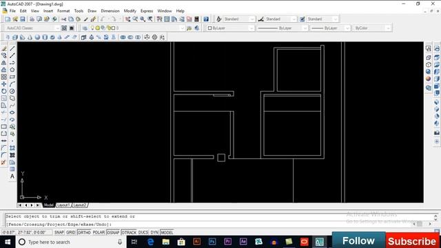 Floor plan in AutoCAD 2020 |making a simple floor plan in autocad 2020 смотреть онлайн