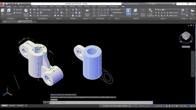 AutoCAD Mechanical || AutoCAD 3D Drawing || Part-23 смотреть онлайн