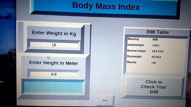 BMI System using Python software version 2.7 смотреть онлайн