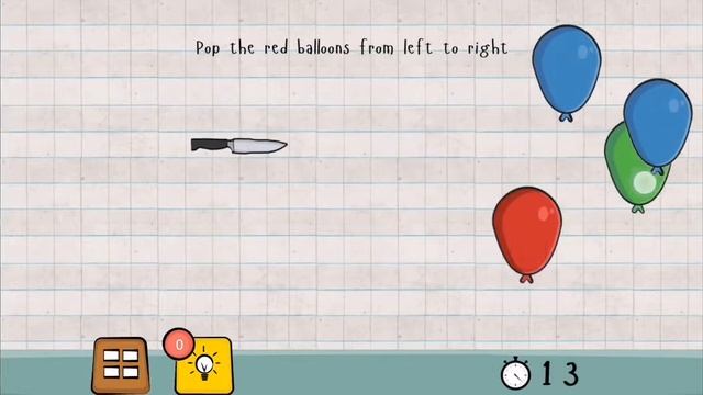 Logic Master 1 - Mind Twist Level 230 Solution | Pop the red balloons from left to right смотреть онлайн