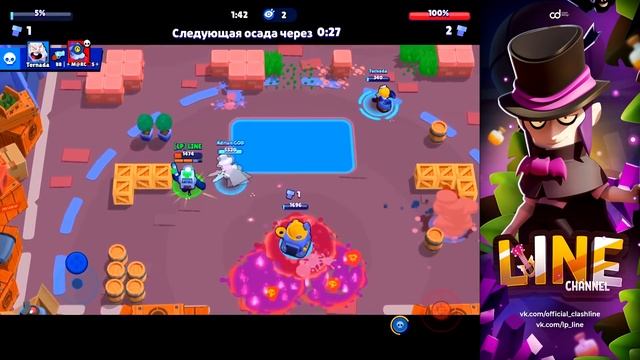 СУПЕР ТАКТИКА "ОДИНОКИЙ ВОИН" в Осаде | лайн бравл старс | 8 bit brawl stars смотреть онлайн
