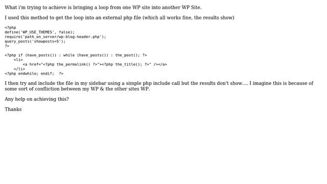 Wordpress: Loop from another WP site onto mine (2 Solutions!!) смотреть онлайн