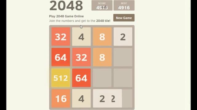 2048 online! Strategy of left-down motion смотреть онлайн