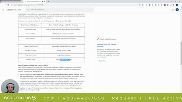 Google Ads Removing Broad Match Modifier Keywords