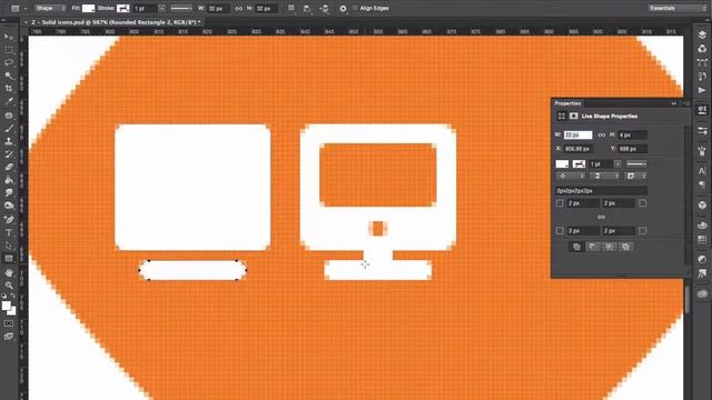Веб дизайн Урок 4 Создание solid иконки в фотошоп смотреть онлайн