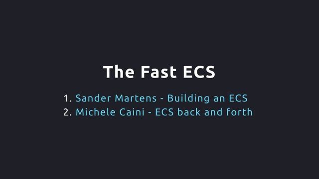Building a fast ECS on top of a slow ECS смотреть онлайн