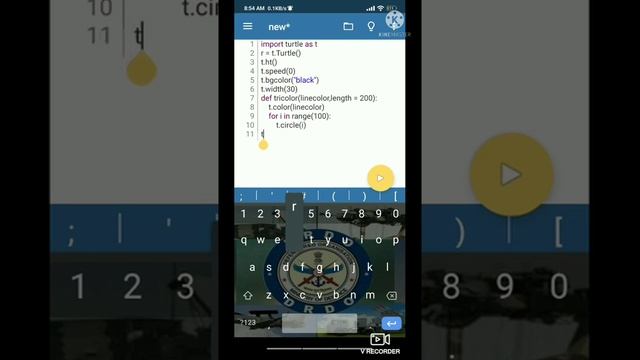 Python Turtle | First code on andriod | Using pydriod3 смотреть онлайн