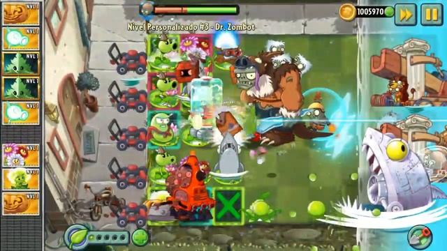 PvZ 2 - Nivel Personalizado #3 (Batalla contra el Zombot subtiburotrónico) смотреть онлайн