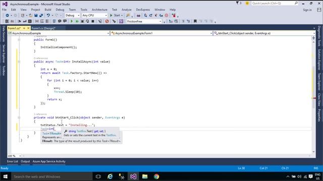 C# Tutorial - Async Await C#.NET Winforms Application | FoxLearn смотреть онлайн