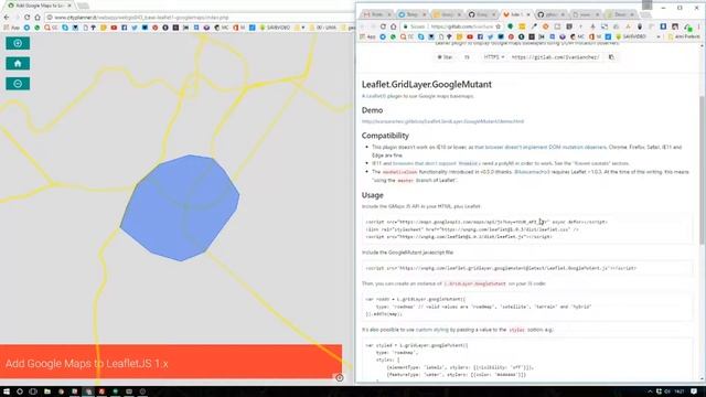 Add Google Maps to LeafletJS 1.x (webgis043a) смотреть онлайн