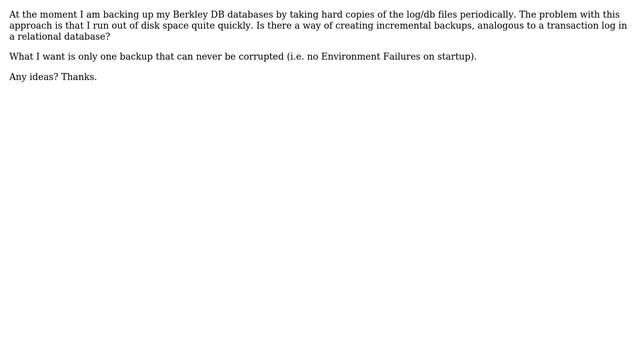 DevOps & SysAdmins: backup berkeley db (java edition) смотреть онлайн
