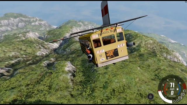 Falling off the mountain by bus. ? ⛰️ BeamNG Drive смотреть онлайн