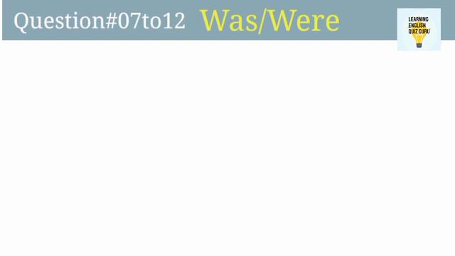 Was/Were = English Grammar Quiz Test Learning English Quiz guru смотреть онлайн