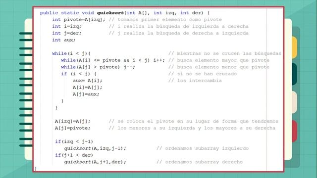 Quicksort en Java смотреть онлайн