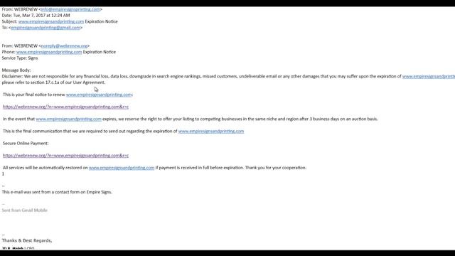 Domain Name Renewal Scams [2017] смотреть онлайн