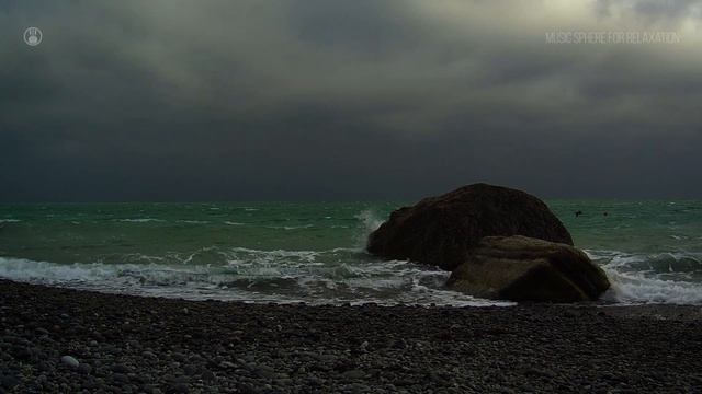 Sea Storm Ambience - The Sound of Sea Waves and Wind - Nature Sounds for Sleep - ASMR смотреть онлайн