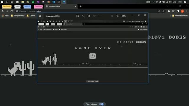 I Automated Chrome Dinosaur Game using Python смотреть онлайн