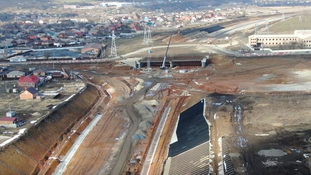 Обход Аксая. Мост через ж.д. и развязка в х.Большой Лог 05.02.2022 смотреть онлайн
