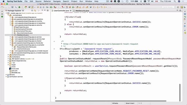 Password Reset in REST API -7- Make WS Endpoint Public смотреть онлайн