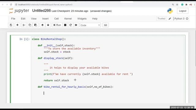 Class 47 ( 12 pm batch ) Python Bike rental shop project (OOP) смотреть онлайн