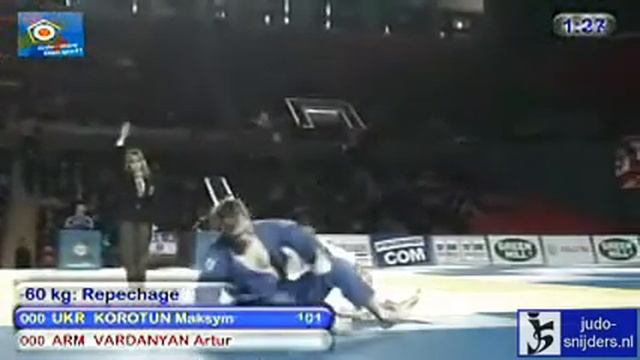 Judo 2010 Tblisi: Maksym Korotun (UKR) - Artur Vardanyan (ARM) [-60kg]. смотреть онлайн