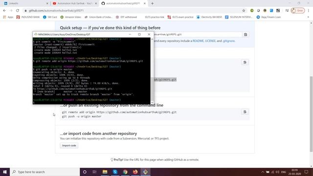 Pushing code to Master and deleting git hidden folder смотреть онлайн