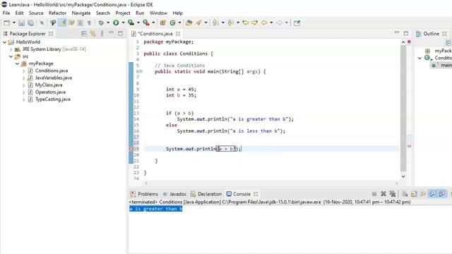 9 If Else Condition in JAVA смотреть онлайн