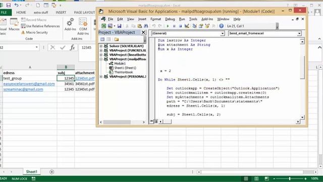Send email to groups, with an attachment from Excel смотреть онлайн