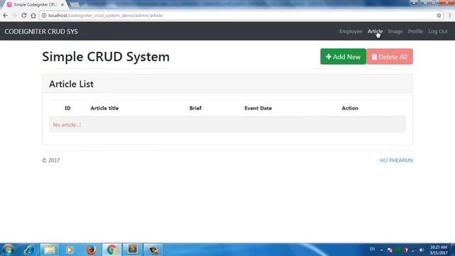 Codeigniter project bootstrap 4 project demo смотреть онлайн