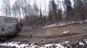 На УАЗе по бездорожью по тайге охота на косача ч1