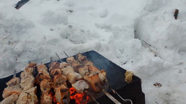 ШАШЛЫКИ НА СНЕГУ ЗИМОЙ - Я В ШОКЕ - РАСТАПЛИВАЮ ПЕЧЬ - #КУРСК - 2019 смотреть онлайн