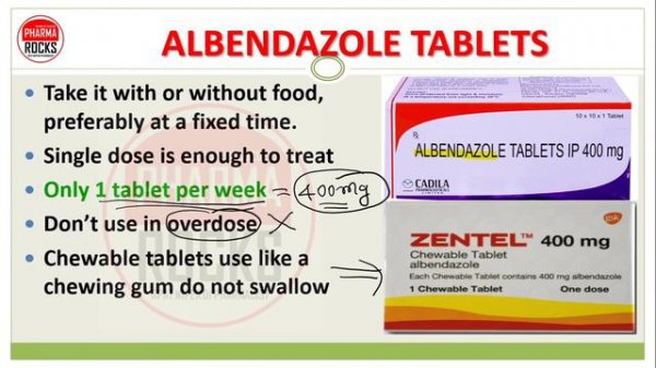 ALBENDAZOLE MEDICINE, BASIC USE, WORKING, MECHANISM OF ACTION, DOSE, SIDE EFFECTS, CONTRAINDICATION