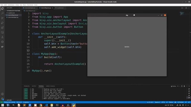 Python Kivy #5 | AnchorLayout Kivy | Belajar Membuat Aplikasi IOS dan Android Dengan Python Kivy смотреть онлайн