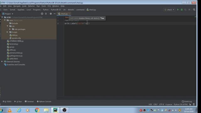 Create GUI application program by using tkinter Toolkit on pycharm IDE смотреть онлайн
