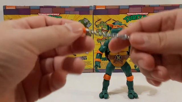 Playmates Teenage Mutant Ninja Turtles Michelangelo vs Bebop 2- Pack Action Figure Review. смотреть онлайн