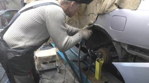 Hyundai Accent замена арки заднего крыла