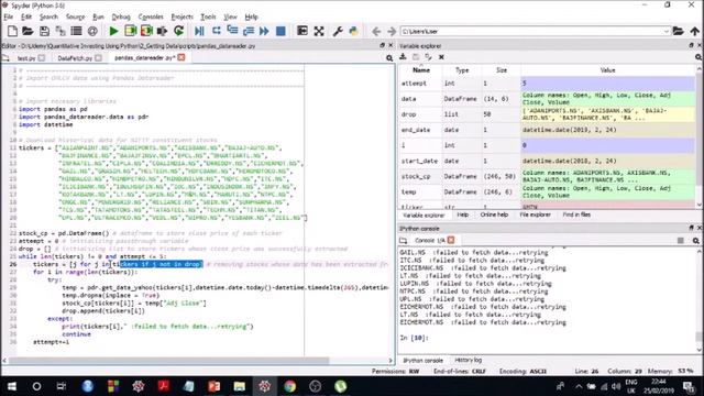 Algorithmic Trading Intro - Get Stock Data Using Python (Pandas Datareader) - II смотреть онлайн