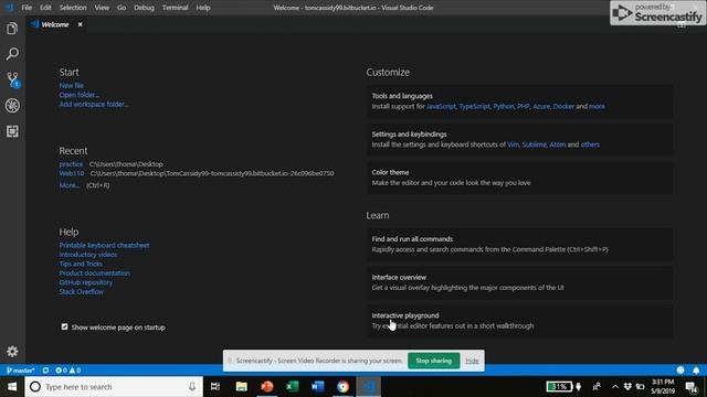 How to Link BitBucket to Visual Studio Code (Using Git) - Web 110 Final Project смотреть онлайн