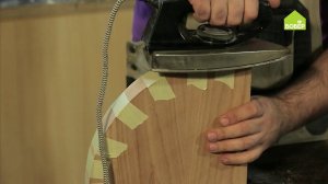 Приклеиваем шпон горячим методом