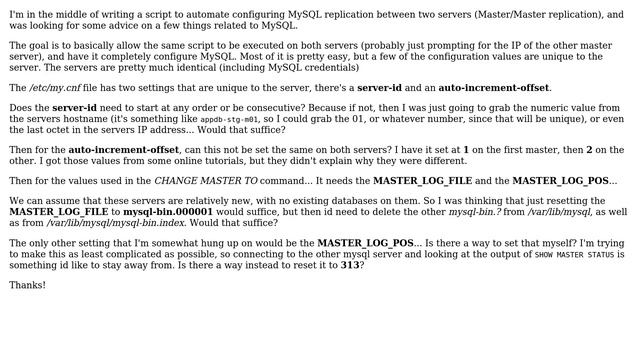 Unix & Linux: Automating Master/Master replication setup and configuration on two servers смотреть онлайн