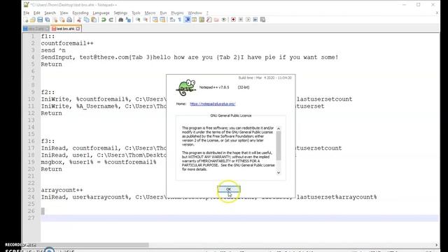 AutoHotKey INI 3 - Collecting user data and auto creating emails смотреть онлайн