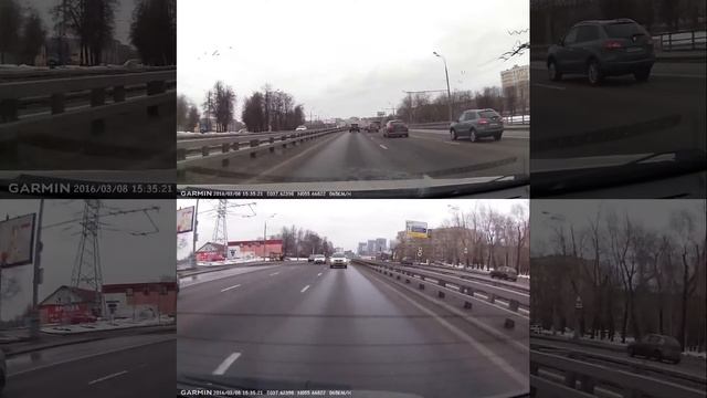 Варшавское шоссе на подъезде к Балаклавскому проспекту В189ОА777 2016-МАР-08 смотреть онлайн