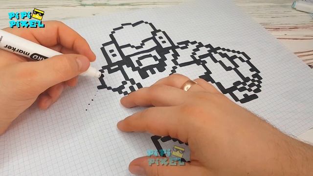 БО-МЕХА из БРАВЛ СТАРС- РИСУНКИ ПО КЛЕТОЧКАМ - BRAWL STARS -PIXEL ART смотреть онлайн